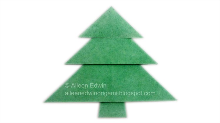 Origami Christmas Tree (Aileen Edwin) Video Tutorial *HD*