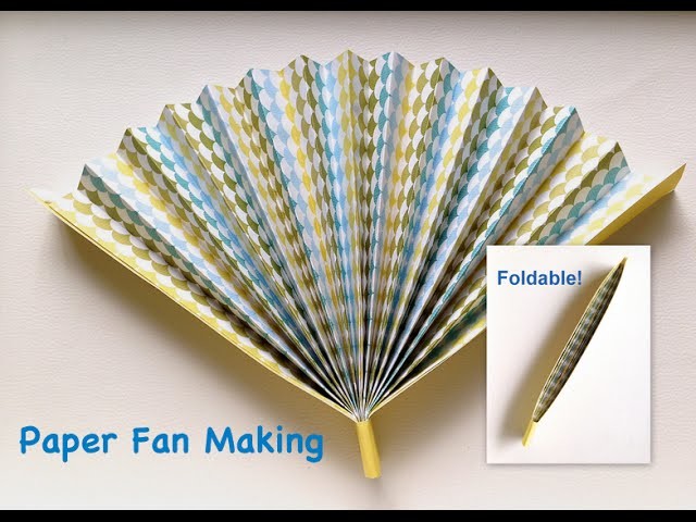 Paper Fan making easy tutorial Hand Fan that can fold