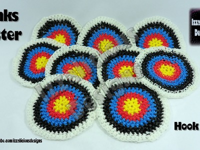 Rainbow Loom - Target Drinks Coasters.Mats - Loom-less.Crochet.Hook Only