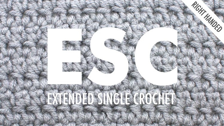 The Extended Single Crochet :: Crochet Abbreviation :: Right Handed