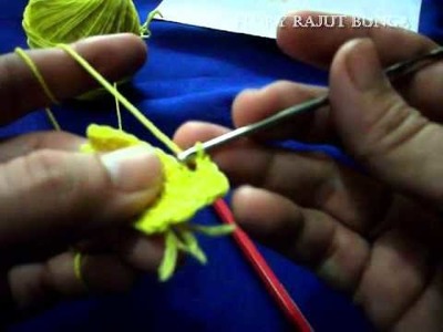 Tutorial merajut membuat single crochet tusuk tunggal