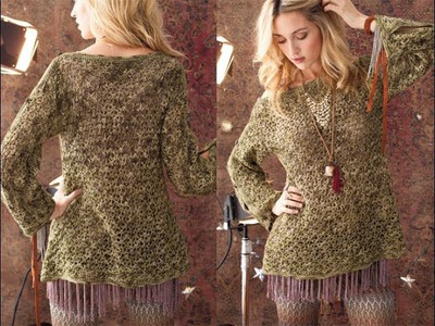 #32 Tunisian Lace Tunic, Vogue Knitting Crochet 2012