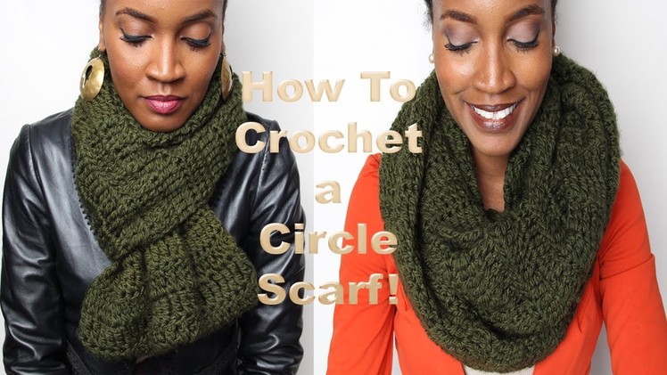 5- #GaudyIsGood, How to Crochet A Chunky Circle Scarf!