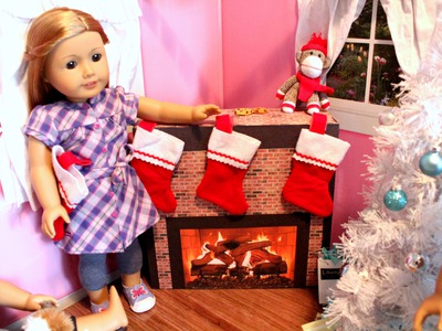 American Girl Doll Fireplace Craft Tutorial!