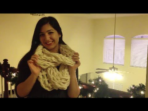 Arm Knitting a Scarf or Infinity Scarf