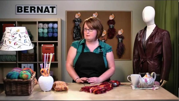 Bernat Knit or Knot Jessie: Knit Scarf Tutorial