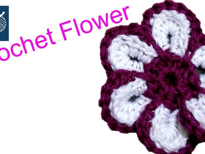 Cheerful Crochet Flower -  How To Left Hand Crochet Geek