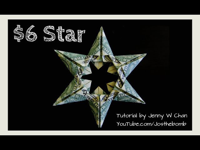 Christmas Crafts - DIY How to Make Star Money Origami - Dollar Origami - Gift. Decoration Tutorial