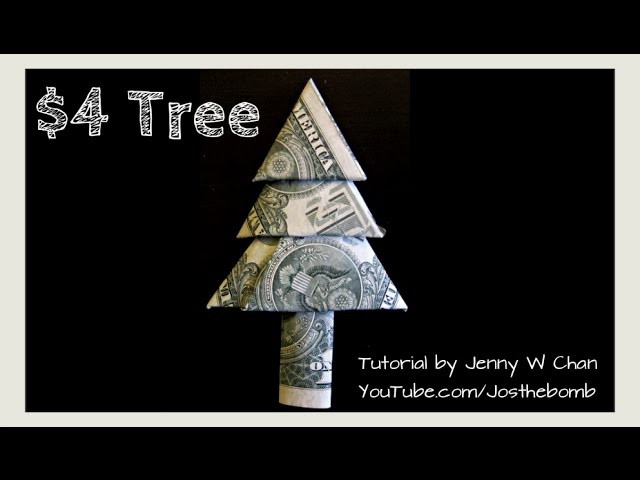 Christmas Crafts - DIY How to Fold Money Christmas Tree - Origami Tree - Money Origami (EASY)
