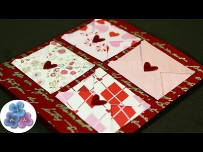 Como hacer Tarjetas de Amor para San Valentin DIY Card Making tutorial Scrapbook Pintura Facil