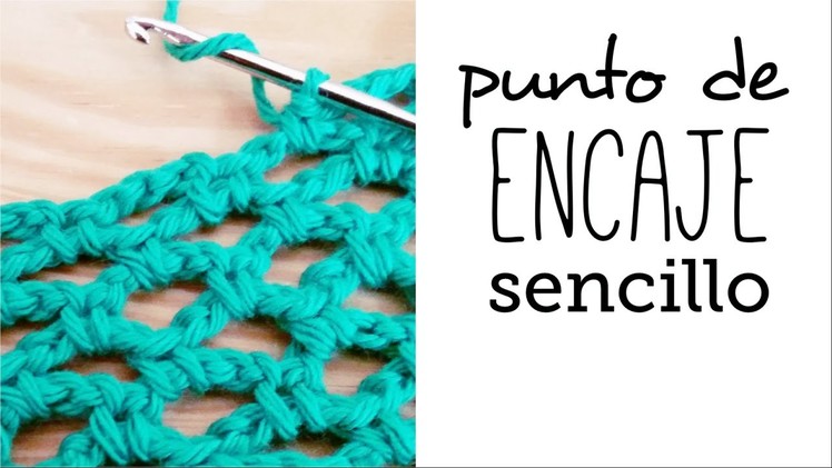 Cómo tejer PUNTO de ENCAJE (red o calado) sencillo a Crochet