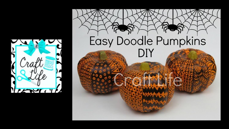 Craft Life Fun & Easy DIY Doodle Pumpkins ~ Halloween Room Decor