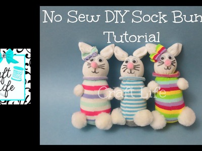 Craft Life No Sew DIY Sock Bunny Rabbit Tutorial for Easter & Spring