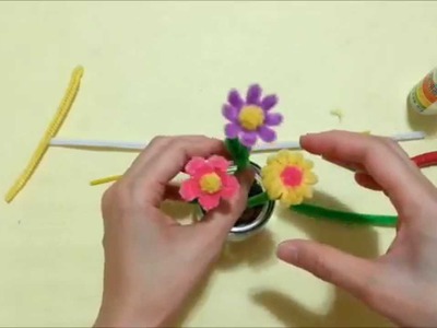 Craft tutorial - pipe cleaner flowers (part 2) 毛根小花2
