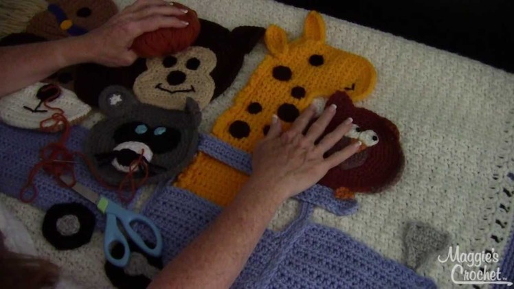Crochet Applique Pieces - Sewing to Background