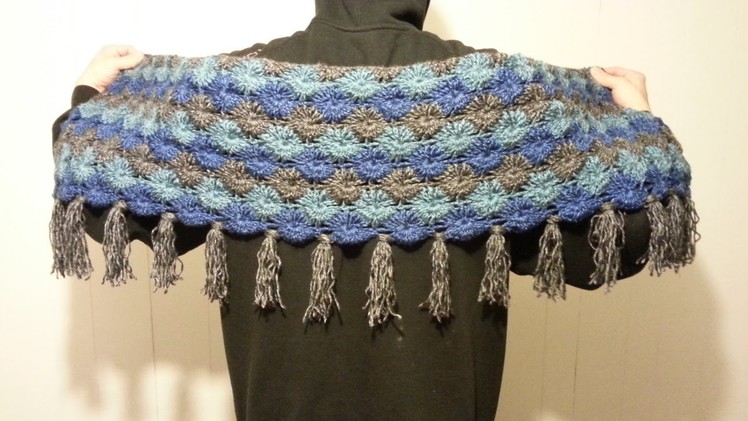 #Crochet Bavarian Stitch Shawl Scarf Wrap #TUTORIAL How to crochet a shawl