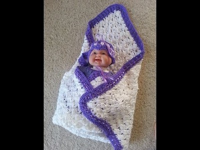 Crochet beautiful easy baby blanket DIY tutorial