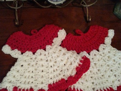 Crochet Dress Potholder Part 1 DIY Tutorial