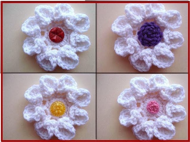 Crochet flower, CURLED PETAL ROSE, how to diy