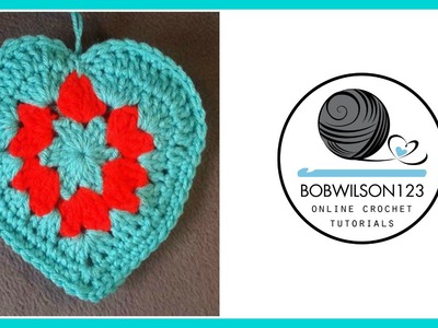 Crochet Granny Style Heart Tutorial - Whip it up Wednesday