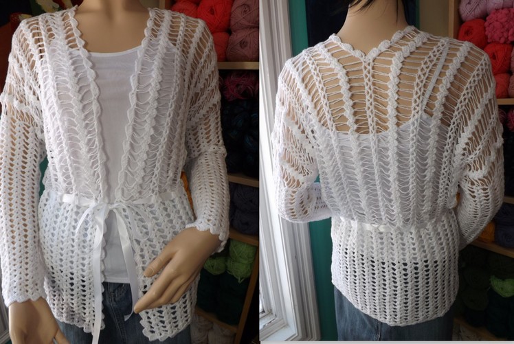 Crochet Hairpin Lace Cardigan