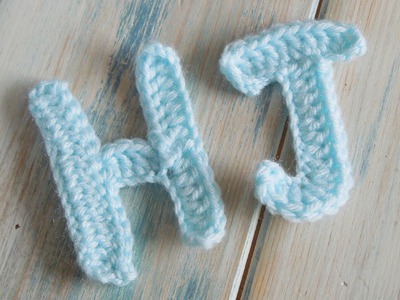 (crochet) How To Crochet Letters H, J - Crochet Extras