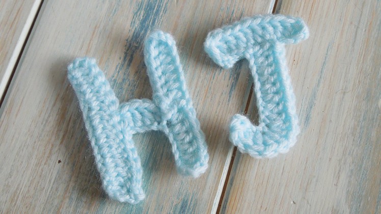 (crochet) How To Crochet Letters H, J - Crochet Extras