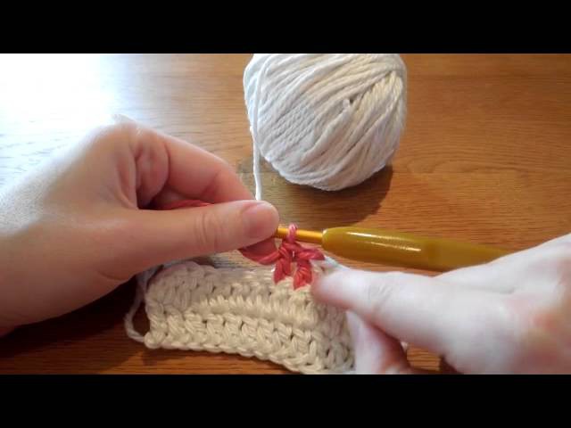 (Crochet) How to join a new color when working in double crochet rows