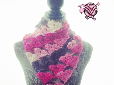 Crochet Love Triangle Shawl