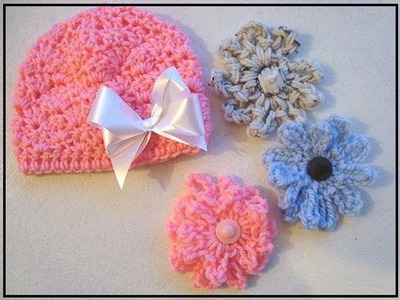 CROCHET SHELL STITCH BABY HAT, how to, diy,