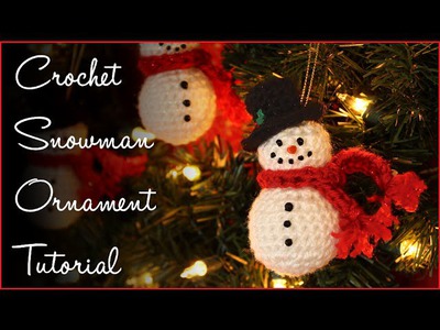 Crochet Snowman Ornament Tutorial!!