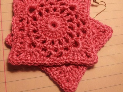Crochet Tutorial - How To Make a Square Motif Earring