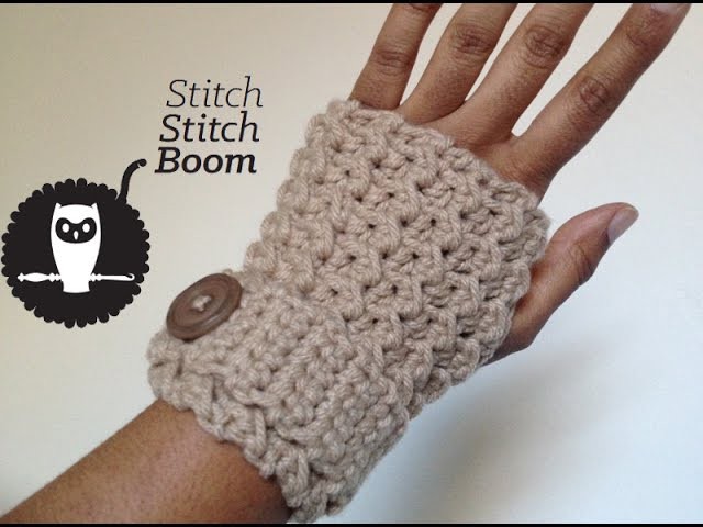 Crochet Tutorial: Moss Stitch Fingerless Mittens
