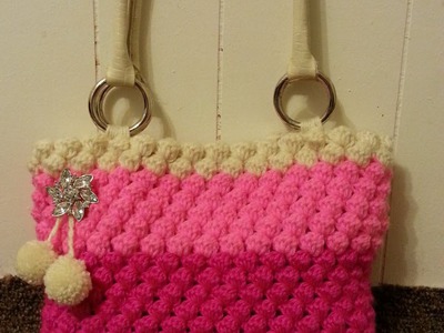 #Crochet womens Bobble Bag Purse #TUTORAL Crochet ladies handbag DIY Crochet adult