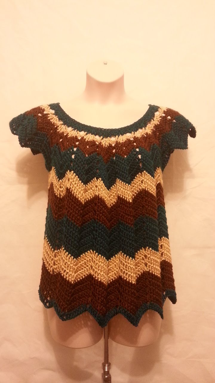 Crochet Womens Plus size Chevron Shirt Top Blouse HD #TUTORIAL