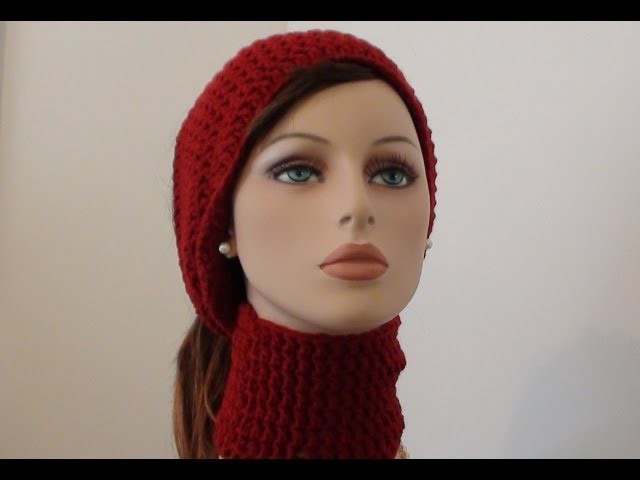 Crocheted Neck Head Wrap - Crochet Hat Scarf