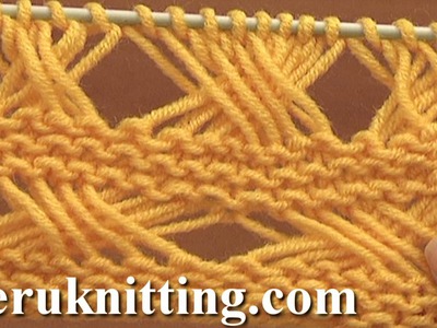 Cross Stitch Knitting Pattern Tutorial 7 Long Loops Extended Stitches