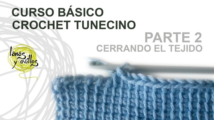 Curso Básico Crochet o Ganchillo Tunecino: Parte 2 Cerrar el tejido