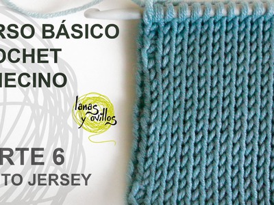 Curso Básico Crochet o Ganchillo Tunecino: Parte 6 Punto Jersey