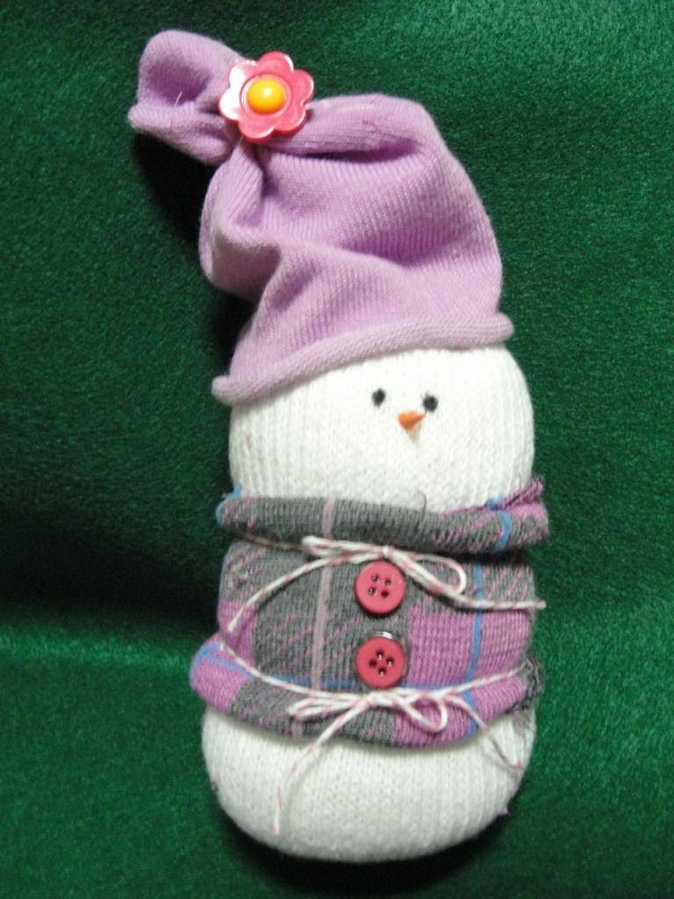 Cute Sock Snowman - DIY Christmas Tutorial - Craft Project -