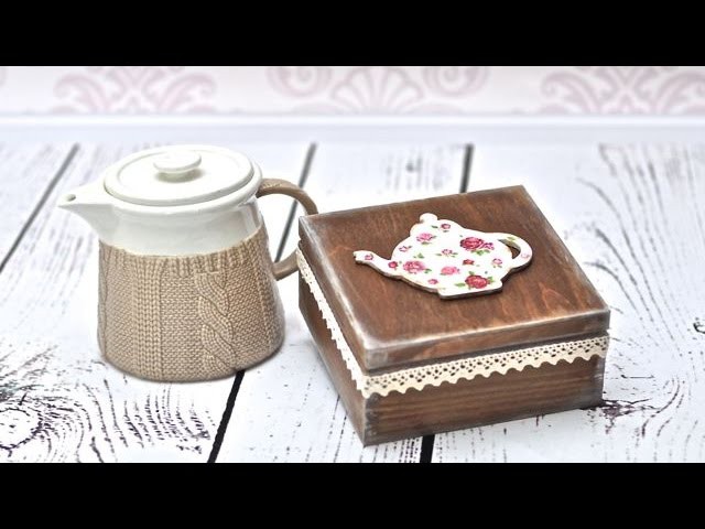 DECOUPAGE pudełko na herbatę - DIY TUTORIAL