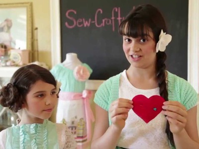Dish towel apron sewing video tutorial with sew crafty kids
