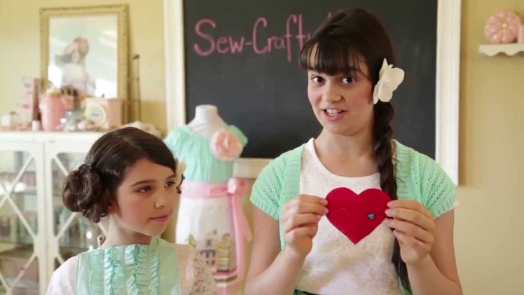 Dish towel apron sewing video tutorial with sew crafty kids