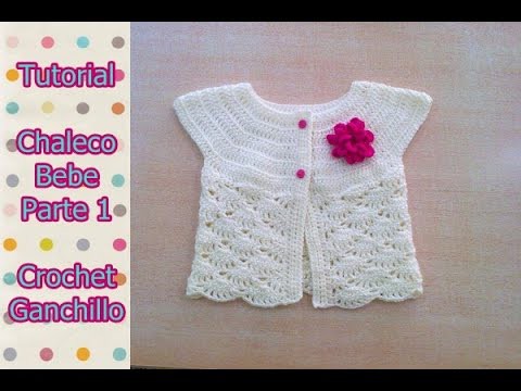 Diy Como Tejer Chaleco Bolero Para Bebe Nina Con Flor A Crochet Ganchillo 1 2 Diy Como Tejer Chaleco Bolero Para Bebe Nina Con Flor A Crochet Ganchillo 1 2