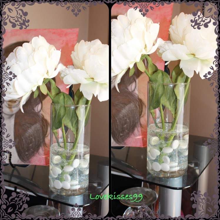 DIY: Faux "Water" Flower Arrangement