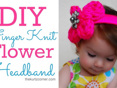 DIY Finger Knitting a Flower Headband