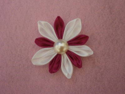 DIY kanzashi flowers, how to, tutorial,fabric flowers,easy