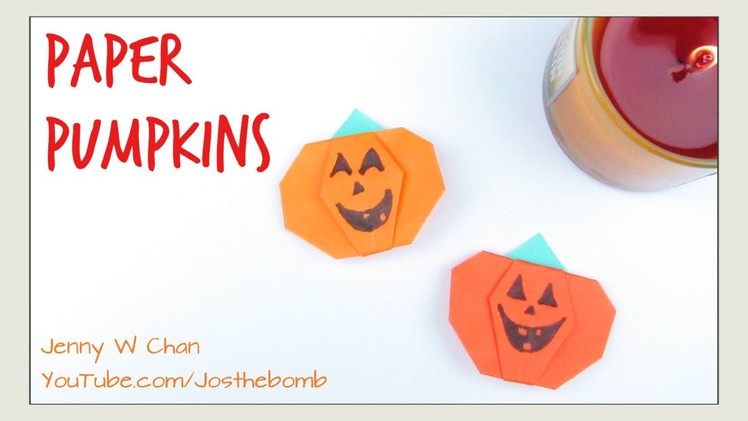 DIY Paper Pumpkins - Origami Pumpkin - Halloween Crafts Paper Crafts Kids Easy