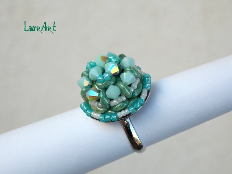 DIY TUTORIAL: anello "Ray of light"."Ray of light" ring (Simple beading work)