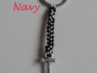 DIY Tutorial Llavero Navy para hombre.  Para regalar en San Valentin, Dia del padre. Key chain navy.